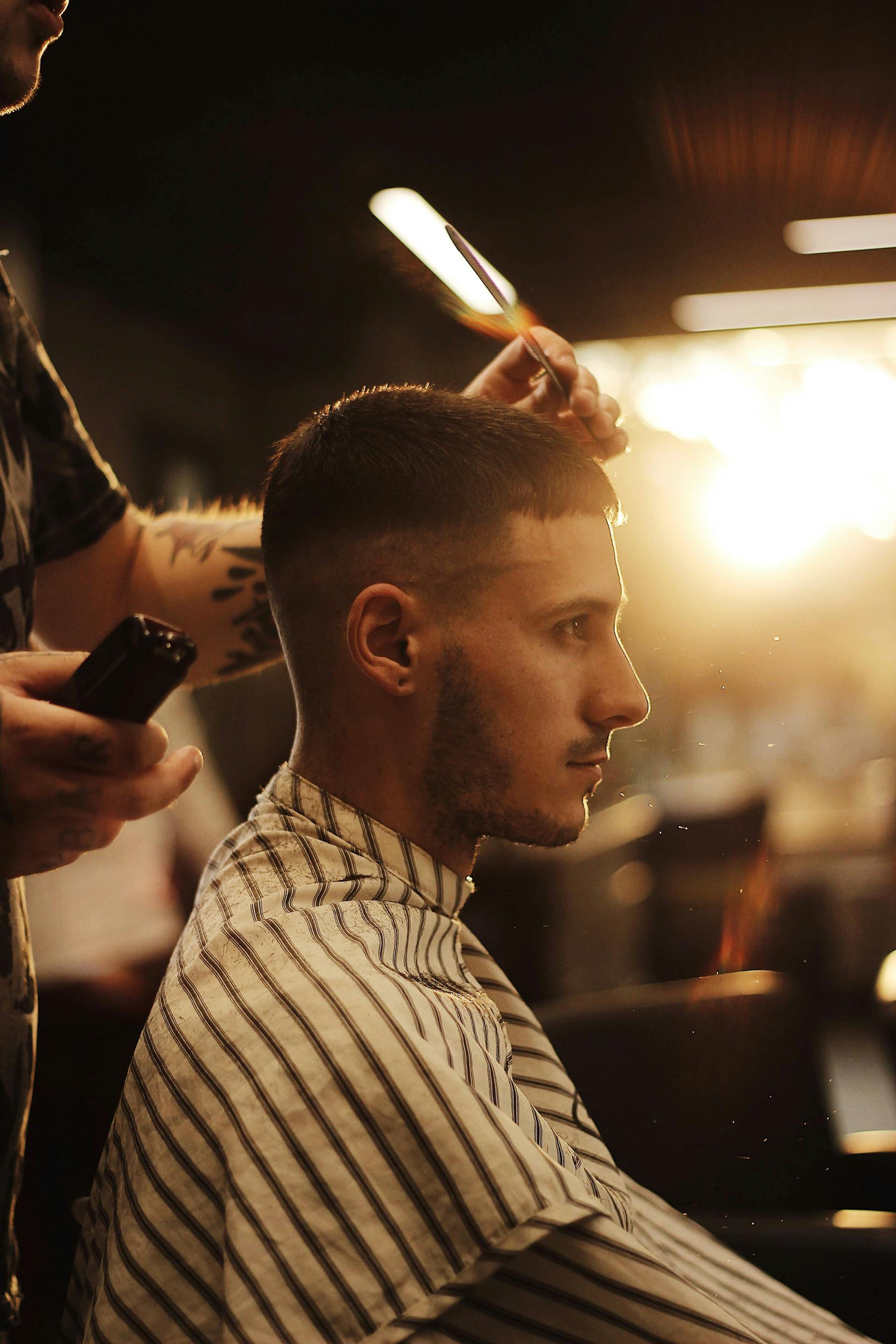 Coiffure élégante réalisée en salon